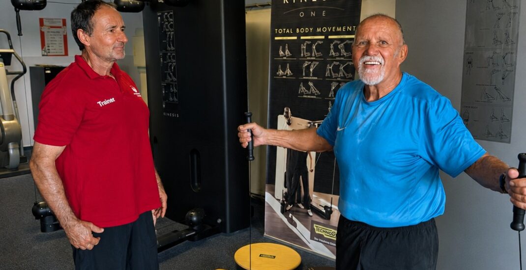 Chef Mike & Gast beim Training